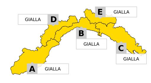 Allerta gialla confermata la chiusura alle 15 sul Levante