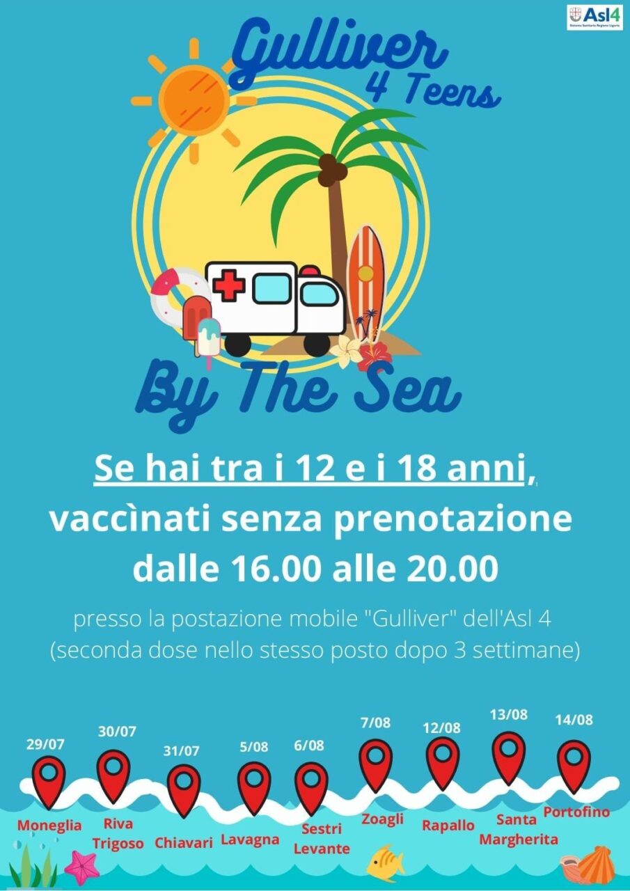 Vaccinazioni, oggi riparte il camper Gulliver per i ragazzi dai 12 ai 18 anni