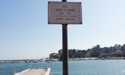 La targa alla memoria di Bruno di Lorenzi ormai sbiadita