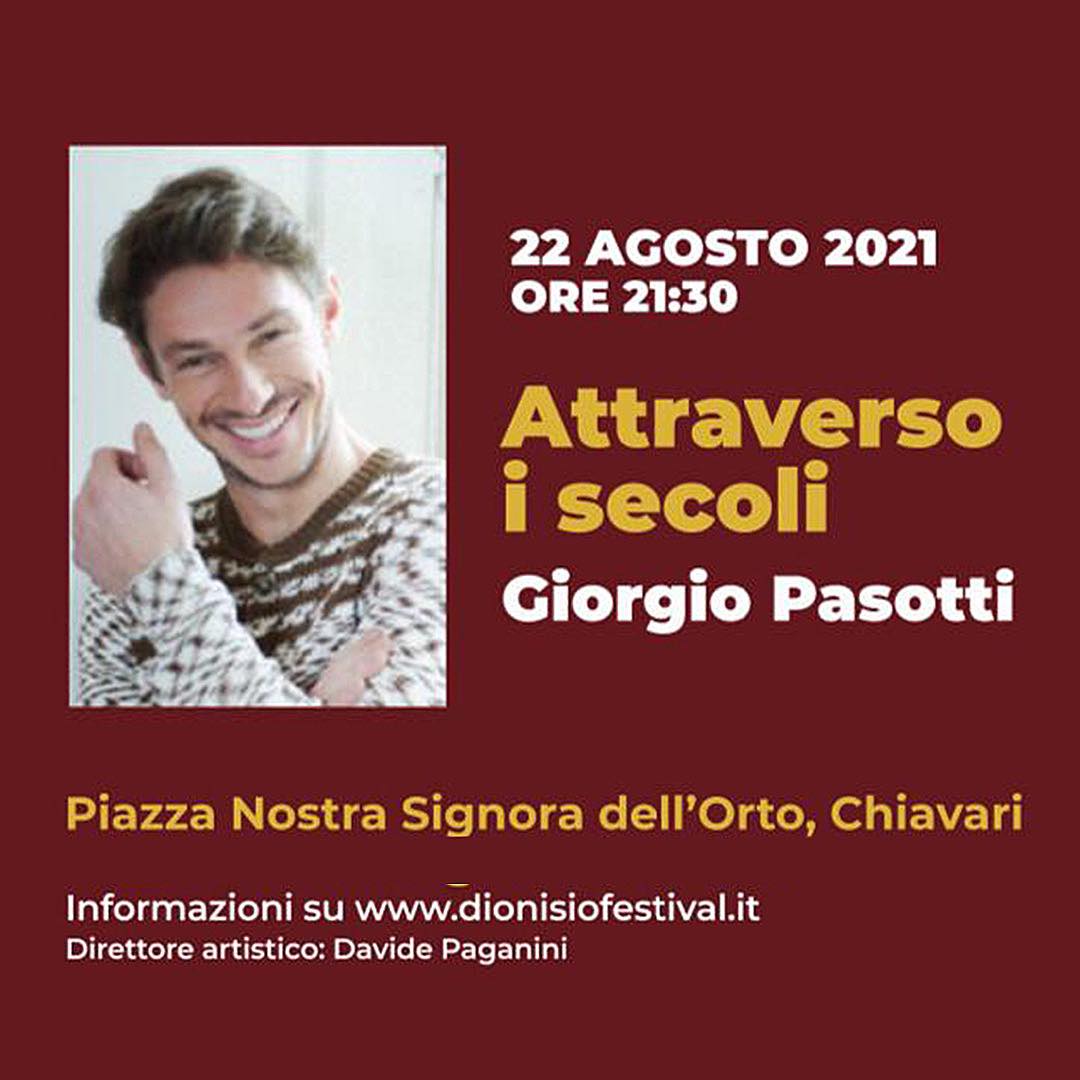 Giorgio Pasotti a Chiavari per l’ultima data del Dionisio Festival