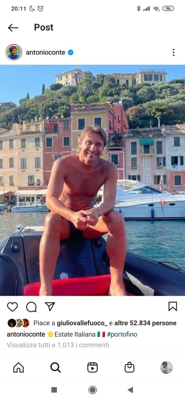 Conte in vacanza a Portofino