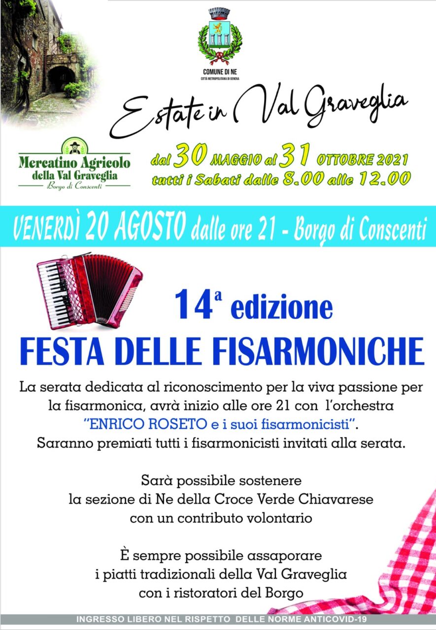 Torna la grande festa delle fisarmoniche a Ne
