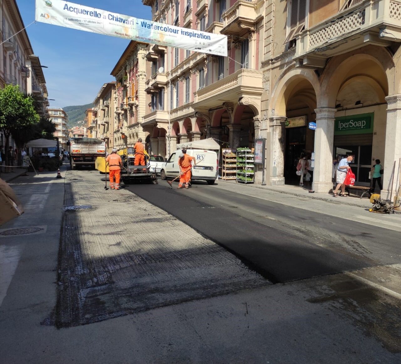 Continua il rifacimento del manto stradale a Chiavari, asfalti per 250mila euro