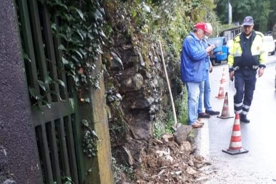 Piccola frana a San Lazzaro