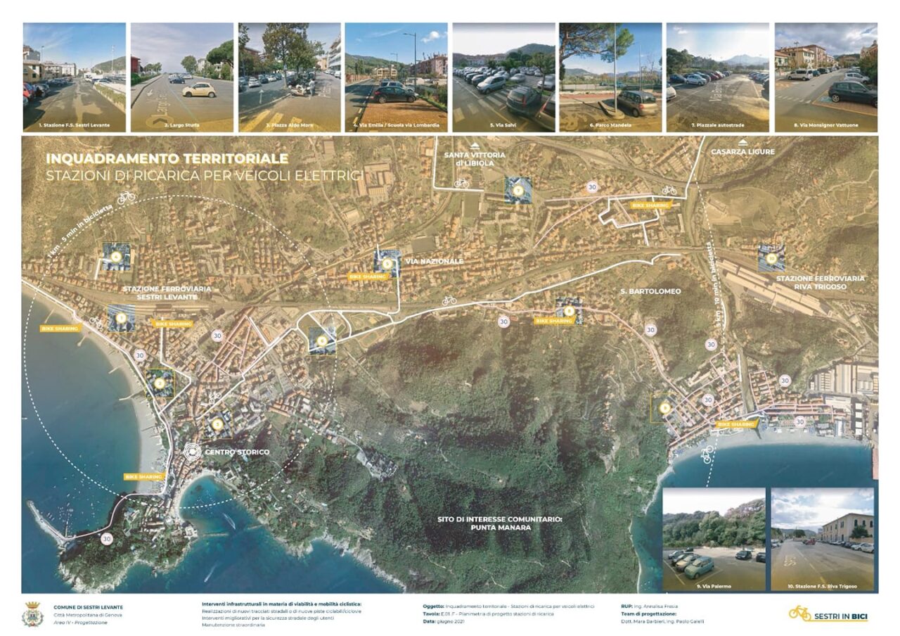 Sestri Levante, saranno installati 18 punti di ricarica per i veicoli elettrici