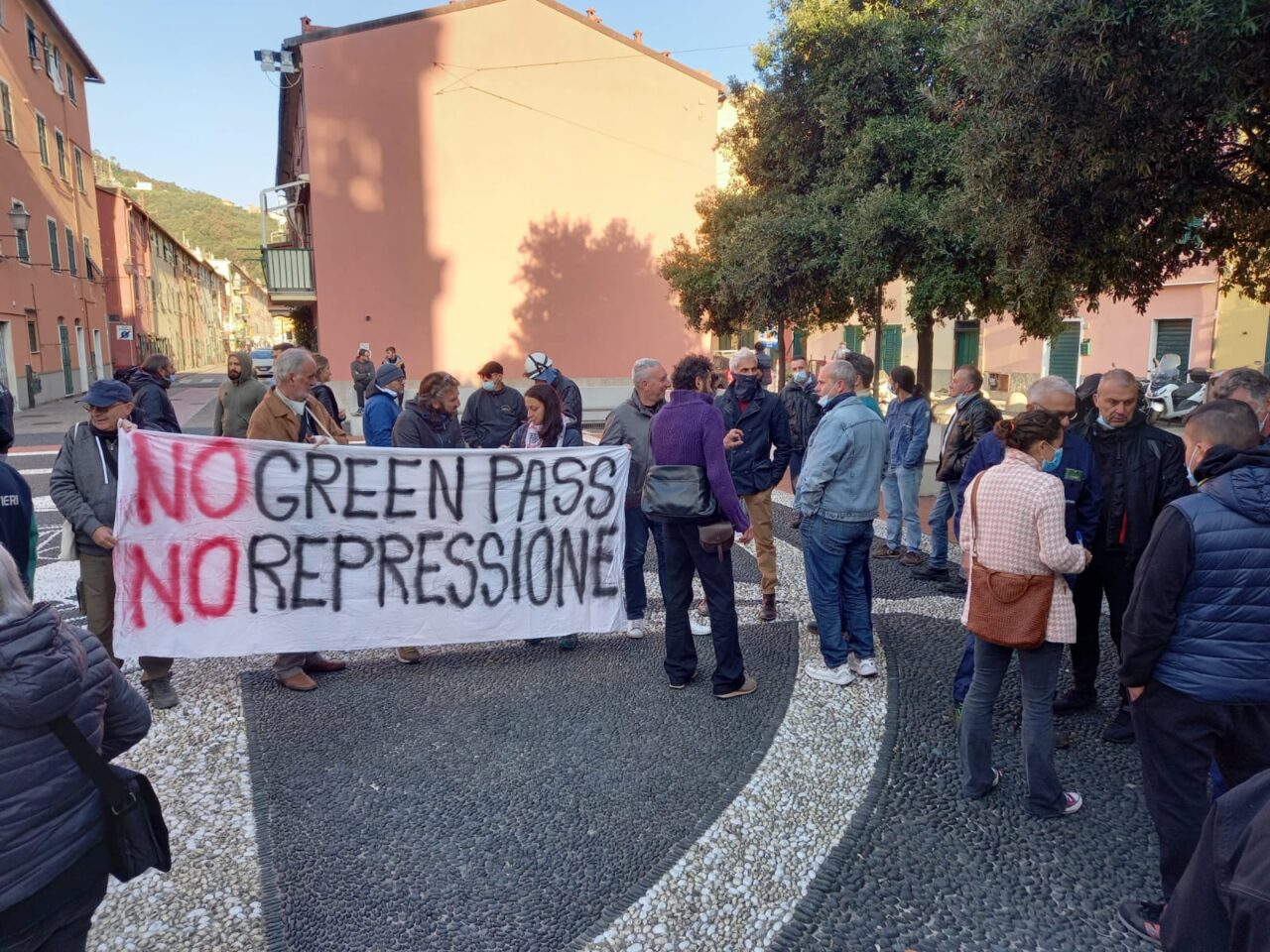 No Green Pass, nuova protesta Fincantieri