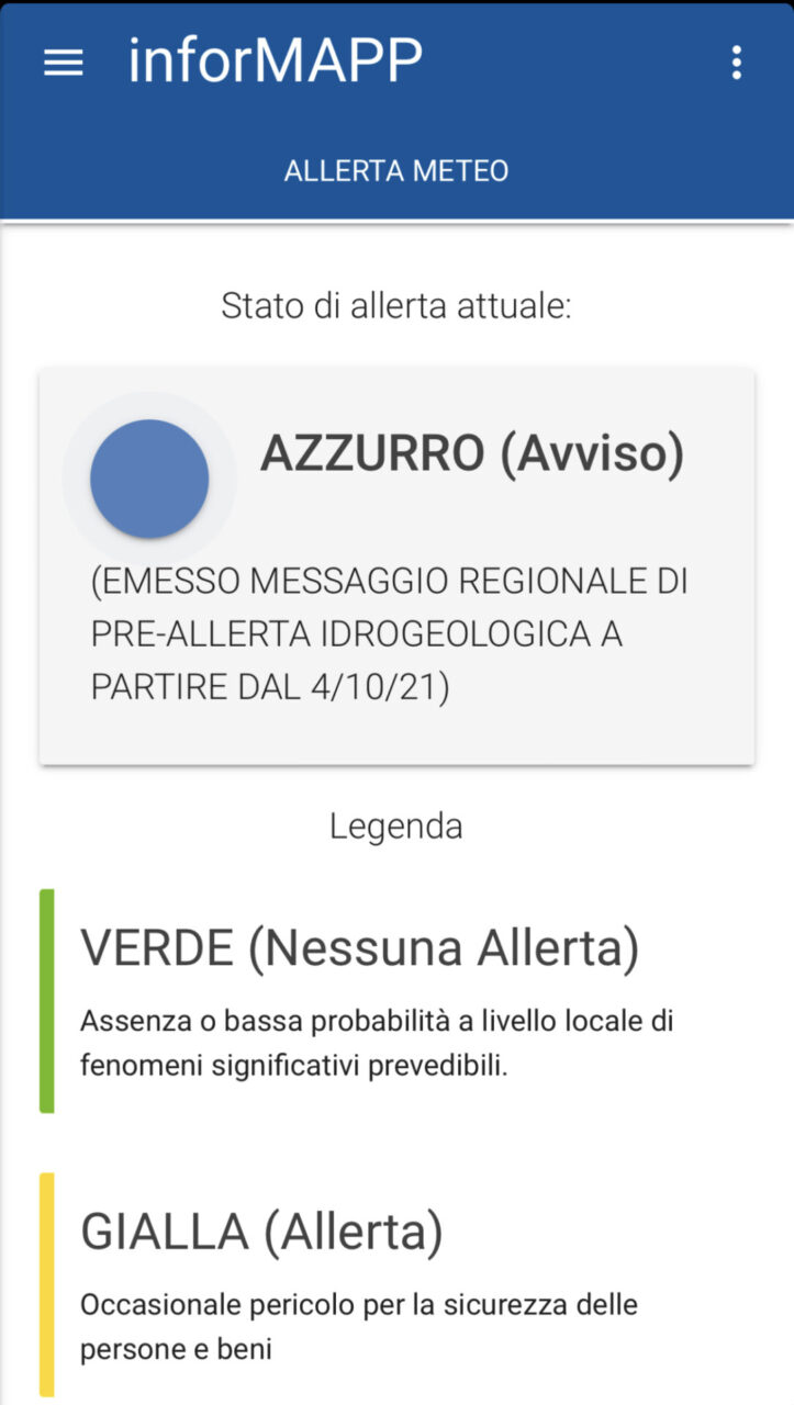 Scattata la pre-allerta idrogeologica: in arrivo forti precipitazioni