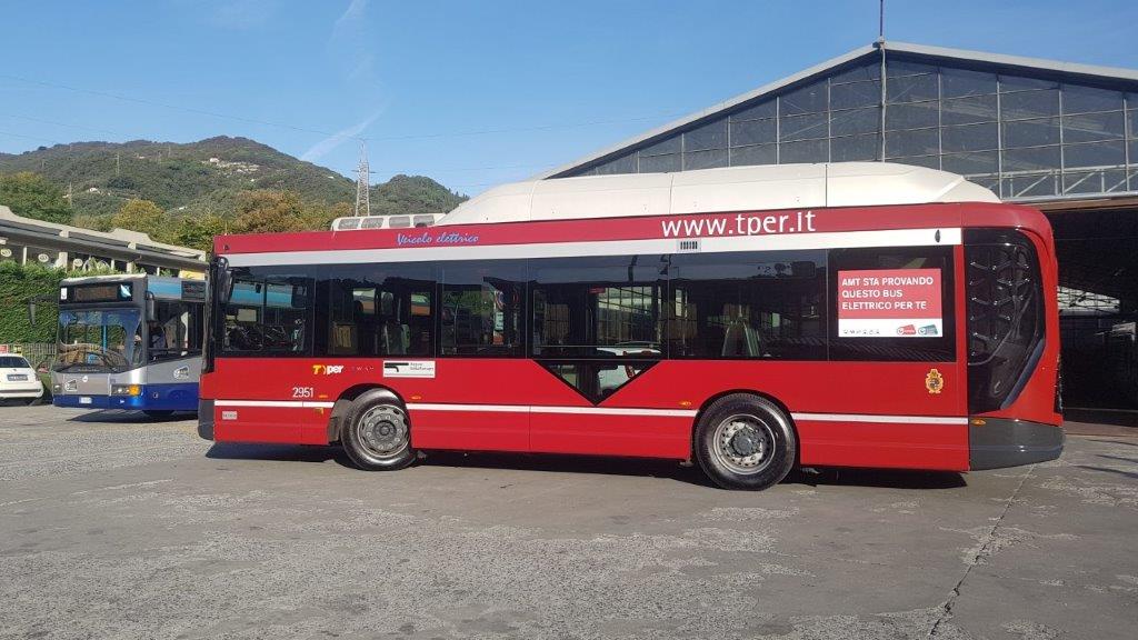 Il bus elettrico di Iveco presso la rimessa di Rapallo (1)