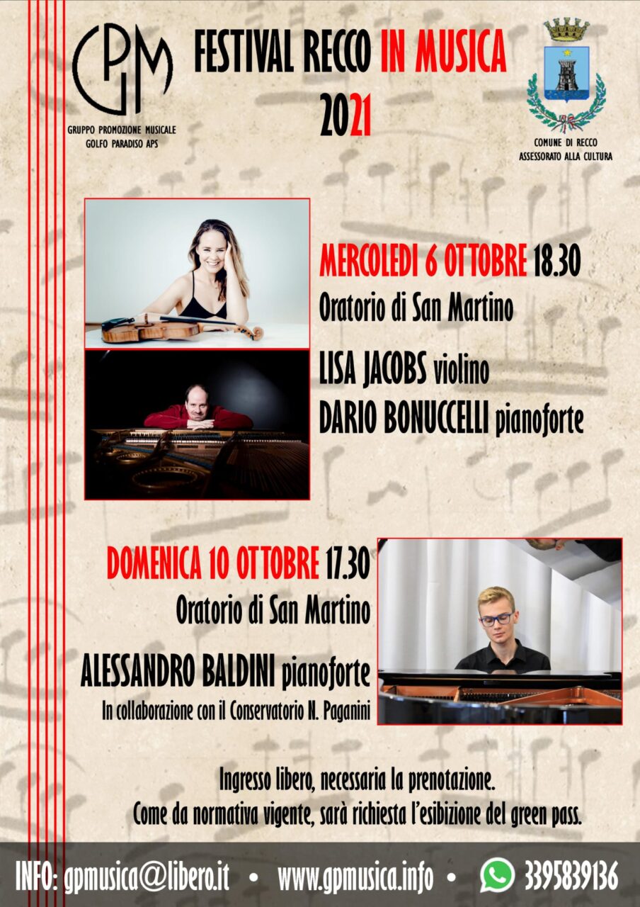 Festival Recco in musica nell’Oratorio di San Martino