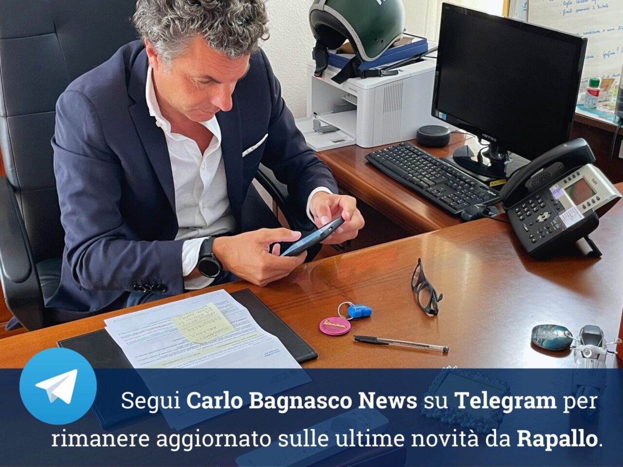 Senza WhatsApp e Facebook, sindaco invita cittadini sul suo canale Telegram