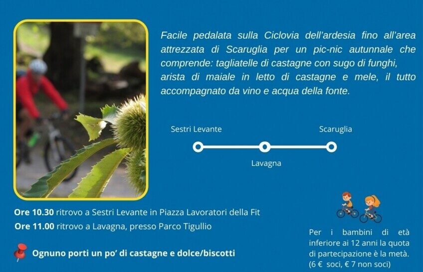 Bici-castagnata sulla ciclovia dell’Ardesia