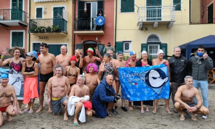 Cimento a Portobello, le immagini dei temerari nuotatori sestresi