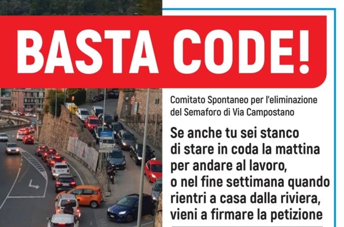 “Basta code”: raccolta di firme contro il semaforo