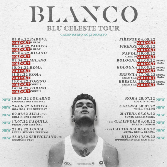 Blanco arriva in concerto a Genova