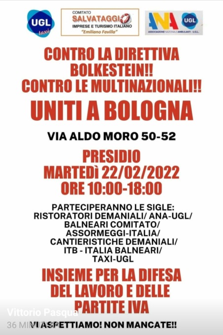 Manifestazione anti Bolkestein a Bologna