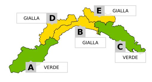 Allerta meteo gialla per neve, interessati anche i Comuni della zona B, D ed E