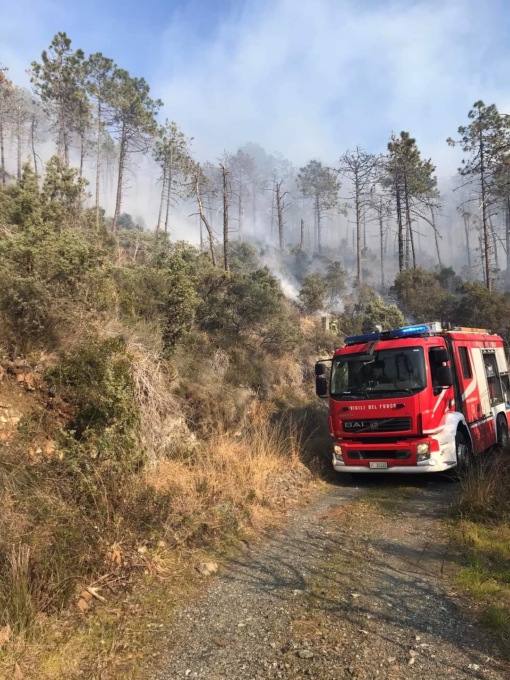 Fiamme in via Sant’Antonio a Casarza Ligure