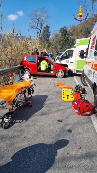 Incidente stradale tra Recco e Uscio