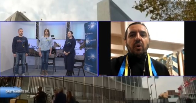 Gli ucraini del Tigullio cantano in diretta tv l’inno del loro Paese