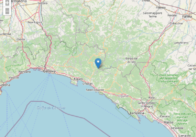 Altra scossa in Valle Sturla oggi pomeriggio