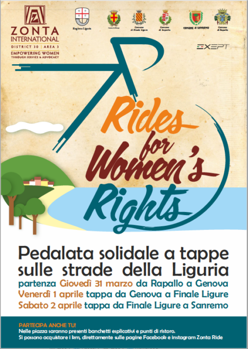 Il Club Zonta Portofino Tigullio e Paradiso sostiene la pedalata solidale a tappe