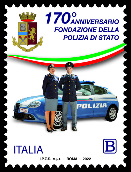Il francobollo dedicato alla Polizia