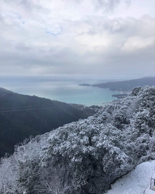 Mareggiata intensa e temporali sparsi in tutta la Liguria. In molte località nevica