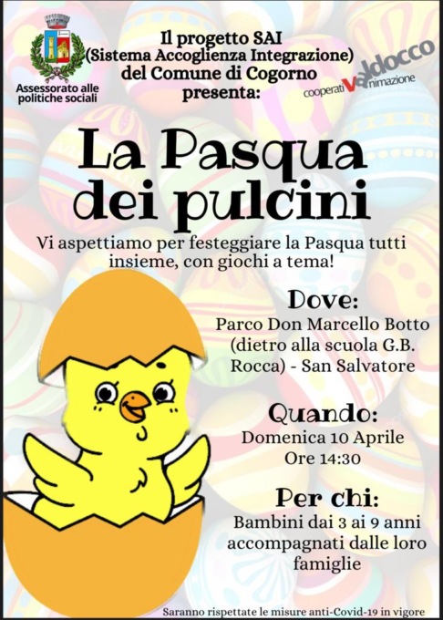 Festa a tema pasquale al parco don Marcello Botto di Cogorno