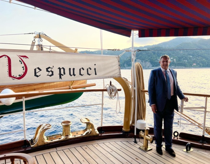 L’Amerigo Vespucci a Portofino