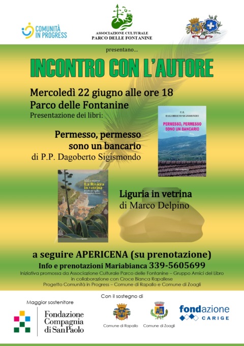 Al Parco delle Fontanine la presentazione di due libri
