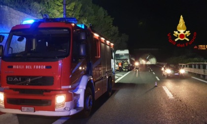 Incendio in A12: un camion prende fuoco tra Lavagna e Sestri Levante