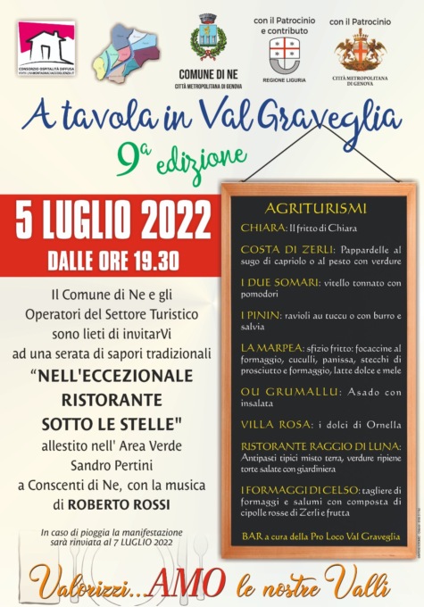 A tavola in Val Graveglia