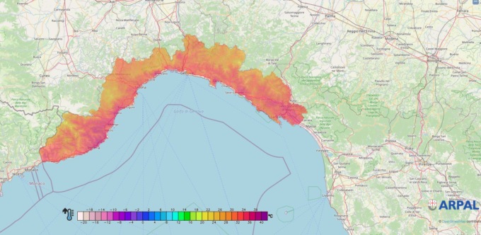 Arpal, allerta per disagio fisiologico da caldo lunedì 18 e martedì 19 luglio