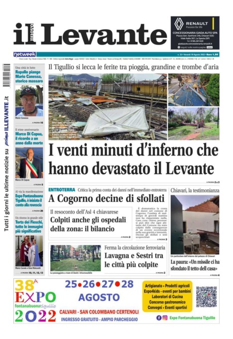 Il Nuovo Levante da oggi in edicola con inchieste, esclusive e interviste