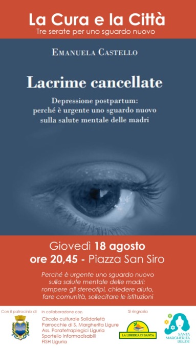 “Lacrime cancellate”, a Santa la presentazione del libro di Emanuela Castello