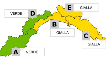 Allerta meteo gialla per temporali sul Centro Levante della Liguria