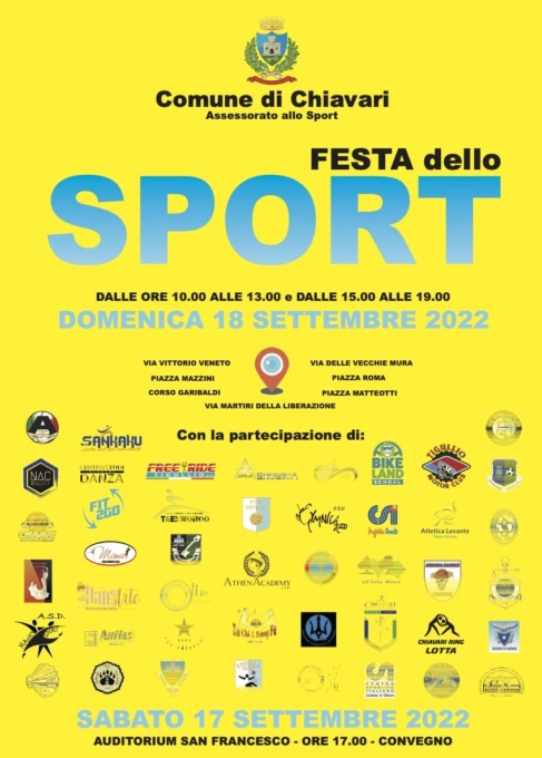 Torna la Festa dello Sport a Chiavari. Tra gli ospiti Aldo Montano