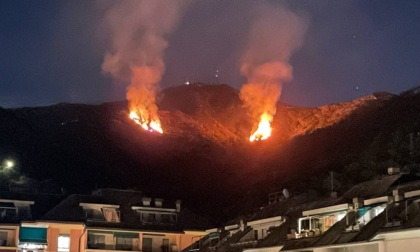 Incendio sul monte Moro