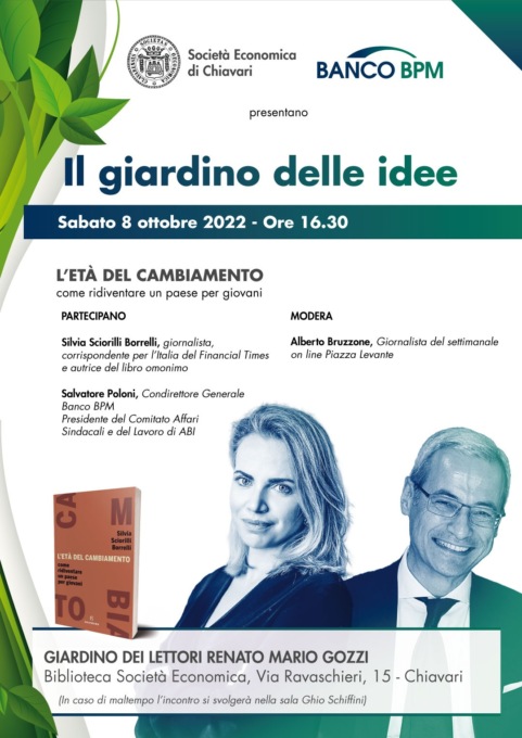 “L’età del cambiamento”, incontro in Società Economica