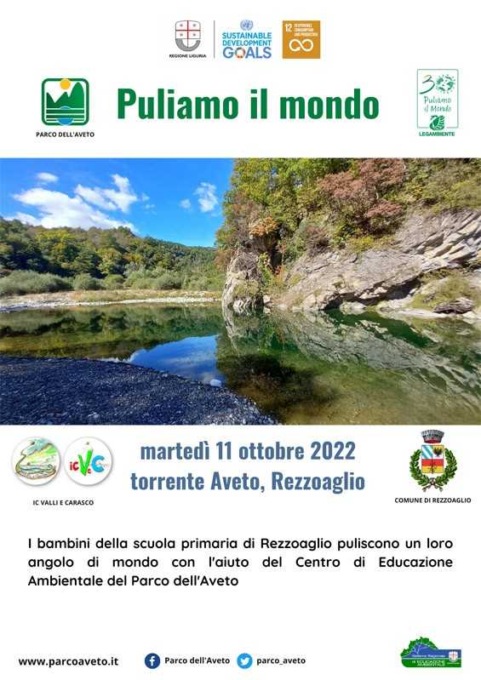 “Puliamo il mondo”, i bimbi di Rezzoaglio puliscono le rive dell’Aveto