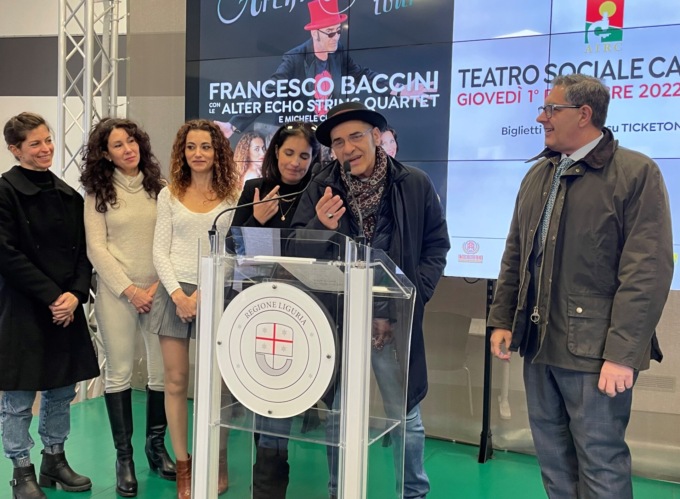 Giovedì 1° dicembre Baccini in scena per Fondazione Airc al Teatro di Camogli