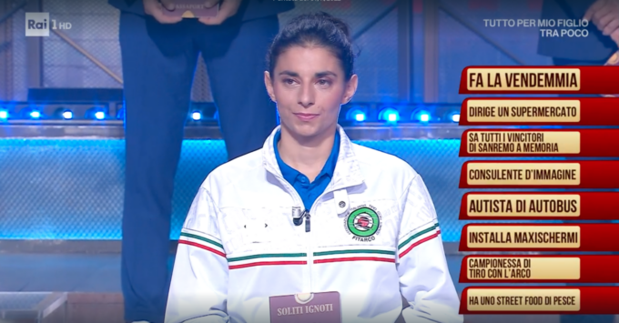 L’atleta Cinzia Noziglia, da Zoagli a I Soliti Ignoti