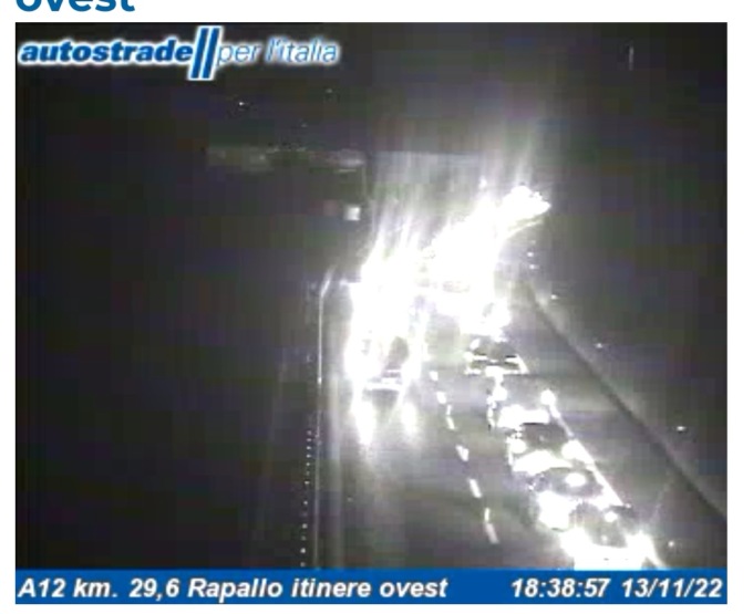 Contromano in autostrada tra Chiavari e Rapallo