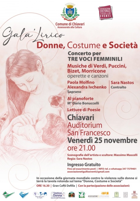 “Donne, costume e società”. Galà Lirico e una tavola rotonda