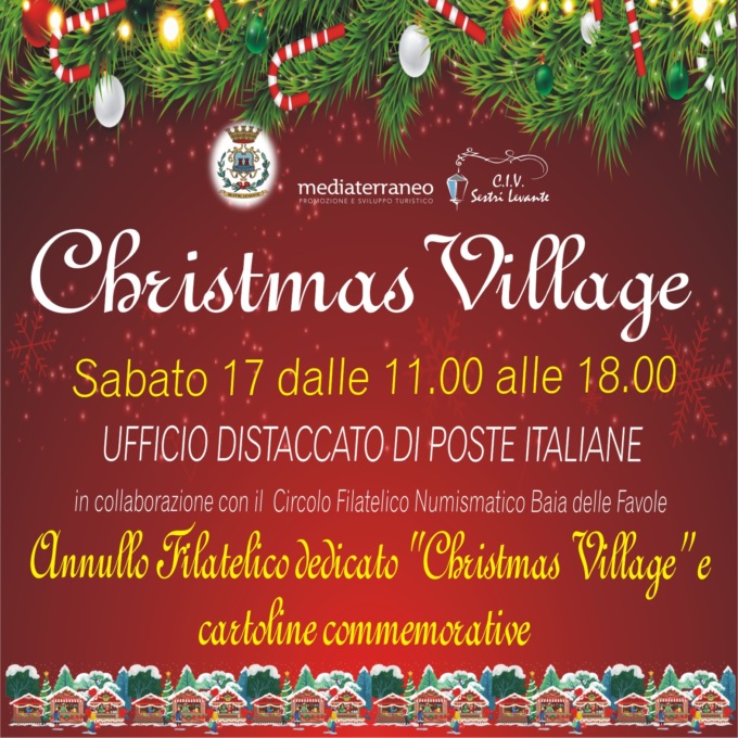 Il Christmas Village di Sestri avrà il suo timbro