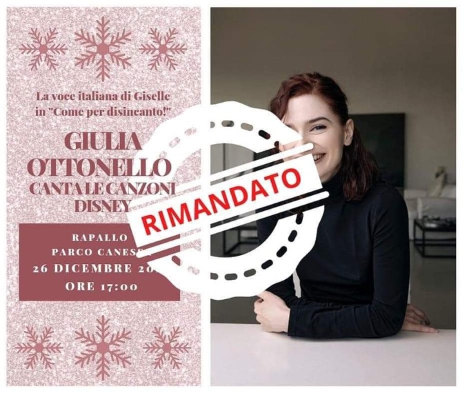 Rimandato lo spettacolo con protagonista Giulia Ottonello