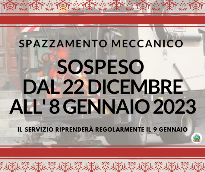 A Chiavari arriva la sospensione dello spazzamento meccanico in tutta la città