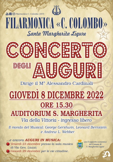 A Santa torna il “Concerto degli auguri” della filarmonica Colombo