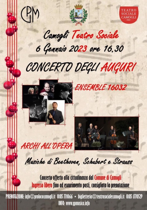 Il “Concerto degli Auguri” a Camogli