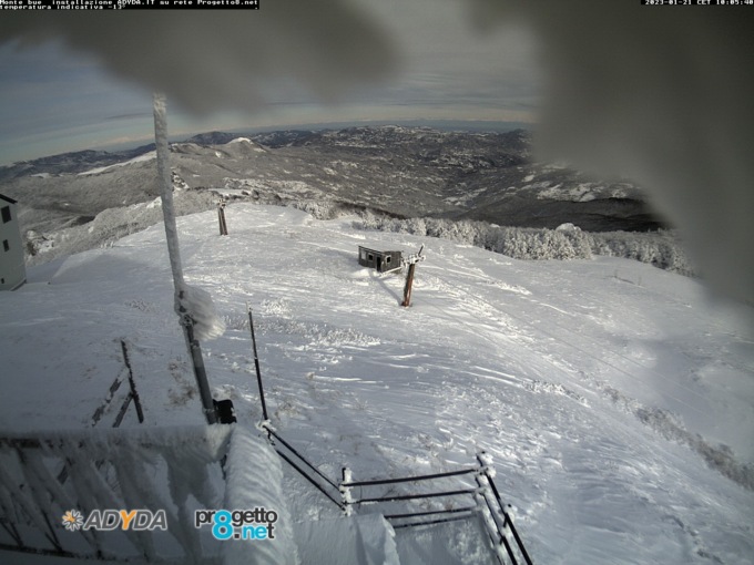 Temperature in picchiata, sul monte Bue meno 12 gradi